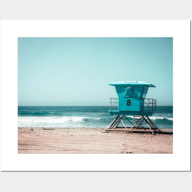 Oceanside California Lifeguard Tower Photo V3 Wall Art by Family journey with God